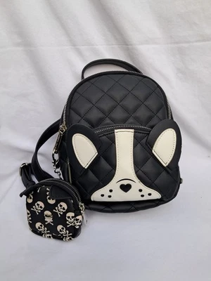 Betsey Johnson Mini Backpack French Bulldog With Earbud Case - Image 1 of 4