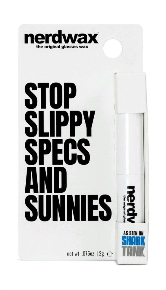 Nerdwax .075oz The Original Glasses Wax Stop Slipping Slimline Shark Tank Single