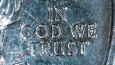 2005 P Kansas State Quarter In God We Rust Error Struck Through Grease - Image 1 of 3