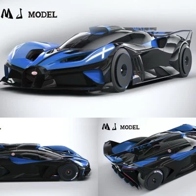MJ 1/64 Bugatti Bolide Diecast Model Carbon Fiber Trim Limited Collectible Car - Image 1 of 3