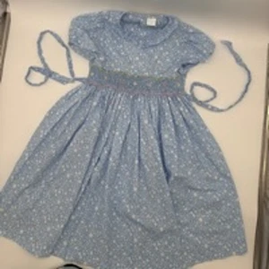 EDGEHILL COLLECTION Smocked Dress Blue/White Floral Size 6X - Picture 1 of 9
