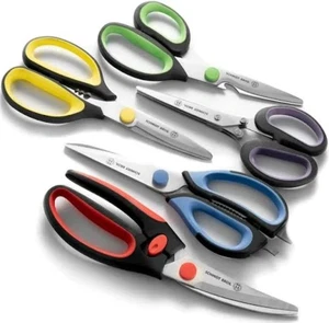 Juego de 5 tijeras de acero inoxidable de agarre suave Schmidt Bros - Imagen 1 de 9