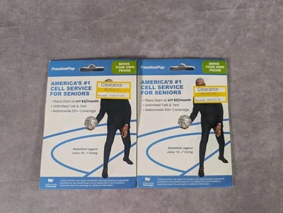 (2) FreedomPop: Starter SIM Kit Card - NEW !!! - Image 1 of 2