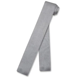 Corbata tejida Biagio color gris plateado liso para hombre - Imagen 1 de 2