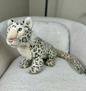 Fiesta 16” Juguete de Peluche Sentado Leopardo de las Nieves Realista Grande Posable Patas Delanteras Gato - Imagen 1 de 9