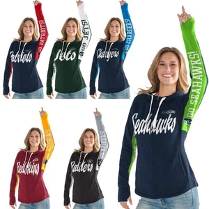 Sudadera con capucha con licencia oficial NFL For Her Hands High Rally 553572-J - Imagen 1 de 4
