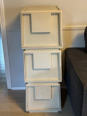 Rare Set Of 3 Mid Century Modern Tuf-File by STACO Stackable File Cabinets MCM - Image 1 of 4