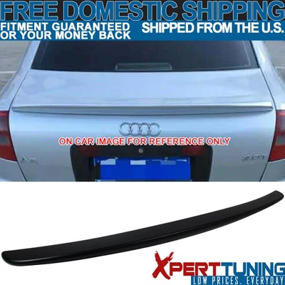 Fits 1998-2004 Audi A6 Sedan C5 ABT Style Rear Trunk Spoiler Wing Lip ABS - Изображение 1 из 4