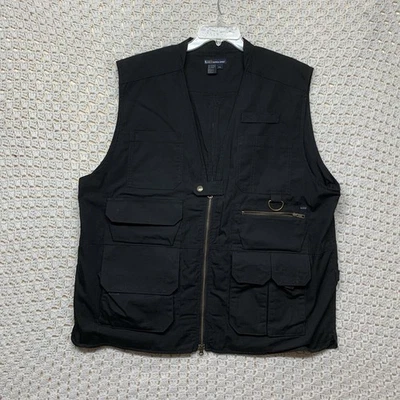 5.11 511 TACTICAL Series Taclite Pro Vest 80008 Black Canvas Mens 2XL Ripstop - Image 1 of 4