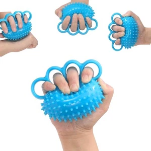 Hand Grip Strengthener & Finger Therapy Exercise Ball - Resistance Squeeze Ba... - Picture 1 of 8