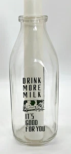 Botella de leche de vidrio vintage de un cuarto SUNY State University New York Delhi Ag Tech - Imagen 1 de 5