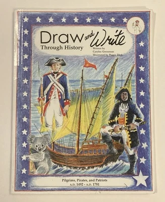 Draw and Write Through History-Pilgrims, Pirates, and Patriots **VERY GOOD” - Image 1 of 2