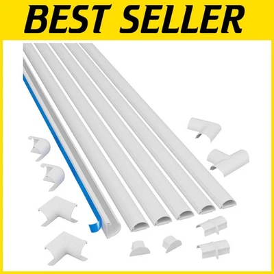 Easily Installable Half Round Cord Cover Kit - 30ft of Style and Functionality - Image 1 of 4