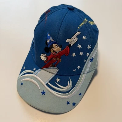 Rare Vintage Walt Disney World Parks Sorcerer Mickey Fantasia Cap Hat Embroider - Image 1 of 4