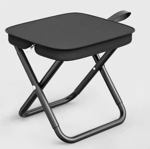Tragbarer kleiner Klapphocker Outdoor Camping Angeln Stuhl mit Tragetasche - Bild 1 von 5