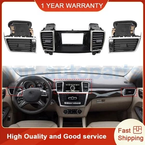 3pcs Front Dashboard Air Vent Grill & Center Dashboard For Benz W166 ML320 GL400 - Picture 1 of 7