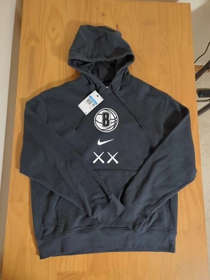 Sudadera con capucha gris oscuro Nike x KAWS Brooklyn Nets City Edition para hombre talla M FB4812-070 Foto 1 de 2