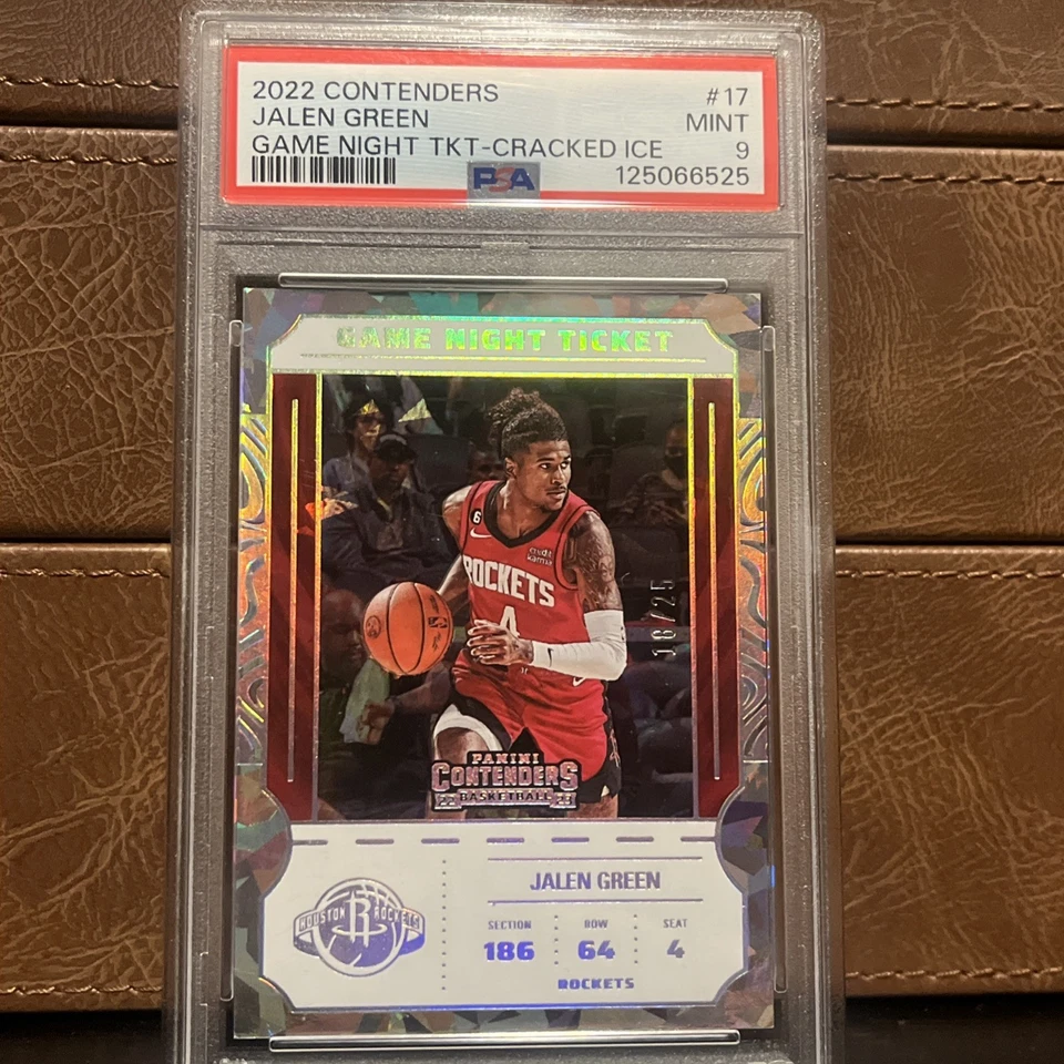 2023-24 Panini Contenders Jalen Green #16 Opening Night Ticket /25 PSA 9  SSP - Image 1 of 3