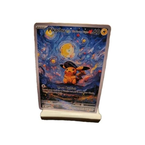 Pokemon Pikatschu With The Starry Night – Fan Art Karte – Van Gogh – NEU - Bild 1 von 1