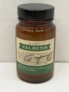 Empty Amber Medicine Bottle Valoctin New Jersey - Picture 1 of 8