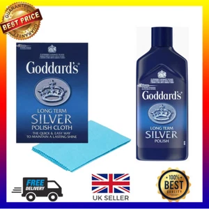 Goddard's Long term Silver Jewellery Polish 125ml & Cloth Cleaner Tarnish Remove - Picture 1 of 4