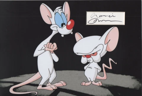 MAURICE LaMARCHE Signed 12x8 Photo Display PINKY AND THE BRAIN COA Cover