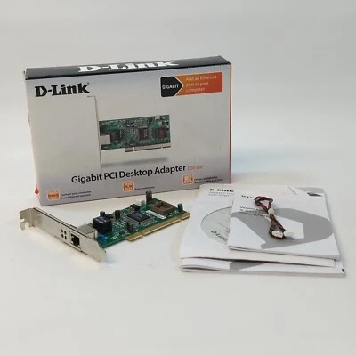 D-Link DGE-528T Gigabit PCI Desktop Adapter 10/100/1000 Mbps NIC Network RJ45 XP - Image 1 of 4