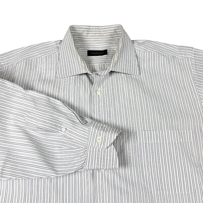 Canali Made in Italy Men's Long Sleeve Dress Shirt Striped Purple Black 46/18 - Image 1 of 4