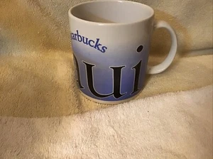 STARBUCKS City Mug Collector Series Maui White Blue Surfer Coffee Cup Large - Picture 1 of 6