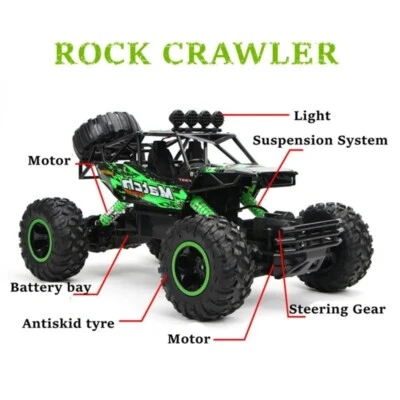 Awd RC Rock Crawler Todoterreno Buggy Control Remoto con Luces LED Carga Rápida  Foto 1 de 4