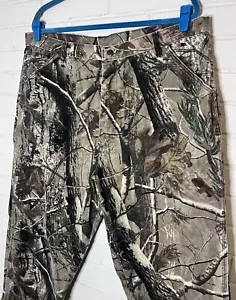 Wrangler Pro Gear Mens 9 Pocket Hunter Real Tree Camo Pants PG040AP Size 42x30 - Picture 1 of 8