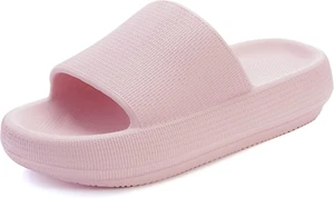 Pillow Slippers for Women and Men | House Slides Shower Sandals | Cushioned Thic - Picture 1 of 7