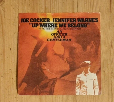 JOE COCKER  JENNIFER  WARNES UP WHERE WE BELONG 7" VINYL IN  EX CONDITION . - Image 1 of 4