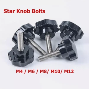 Star Knob Grip M4 M5 M6 M8 M10 M12 Galvanized Bakelite Knob Fastened Nut - Picture 1 of 64