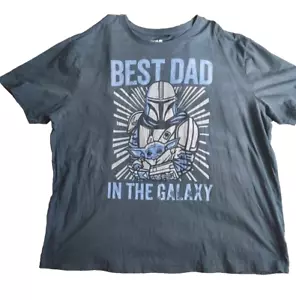 Star Wars 'The Mandalorian and Grogu' Best Dad in the Galaxy Men's 5XL T-shirt - Foto 1 di 6