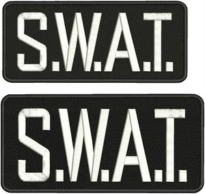 SWAT Embroidery Patch 5x11 And 4x10 Velcr@ On Back - Picture 1 of 7