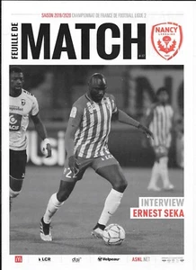 Feuille de match N°07 ASNL  Nancy - Racing Club de Lens (2019-2020) - Picture 1 of 1