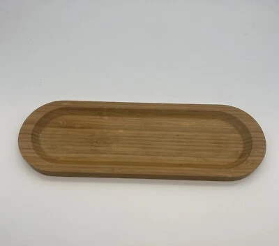 The Pampered Chef 15" Bamboo Wooden Cracker Tray 2247 Server Platter Plate Plank - Image 1 of 4