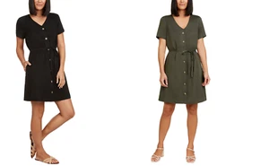 Matty M Ladies' Front Button Dress - Picture 1 of 11