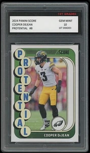 Cooper DeJean 2024 Panini Score Protential 1st Graded 10 Rookie Card Eagles #8 - Bild 1 von 1