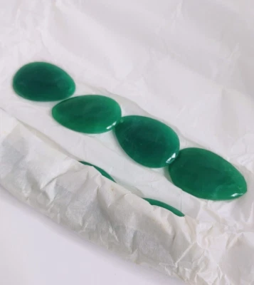 12 Винтажный новый полный надежном японский резной нефрит стекла 32 x 21 каплевидные подвески груши - Изображение 1 из 4