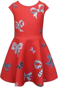 NEW! Girls Truly Me Bow Skater Dress Size 7y - Picture 1 of 3