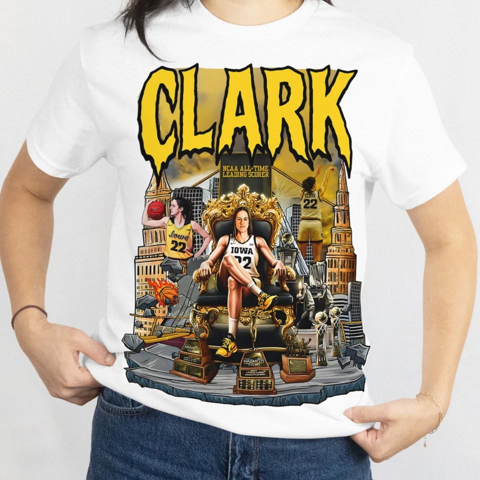 Caitlin Clark Graphic T-Shirt Women's Basketball Men's Unisex Shirt Jersey Gift - Image 1 of 4