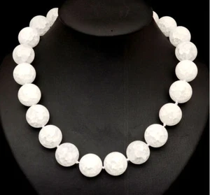 Rock Crystal Chain Necklace Beautiful Shapes Choker Gemstone White Luck New - Picture 1 of 6
