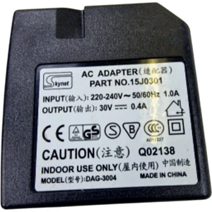 Adaptateur secteur Skynet pièce détachée n° Alimentation électrique 15J0301 30V 0,4A - Photo 1/5