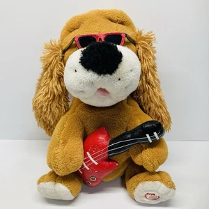 VTG 90s Electronic Animated Singing Dancing Hound Dog Guitar Dan Dee 10” Plush - Picture 1 of 13