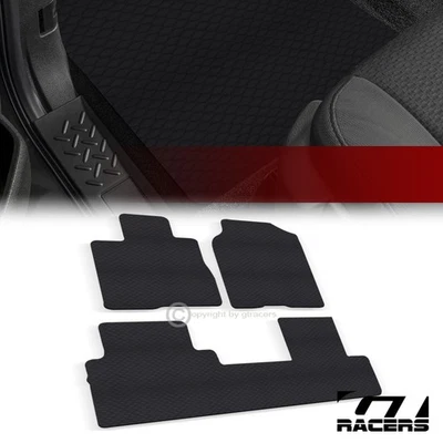 For 2013-2018 Acura RDX Honeycomb HEX Rubber All Weather Floor Mats Carpets 3pc - Image 1 of 4