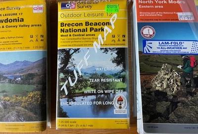 3 OS 1:25000 OS Maps – Laminated - OL12, OL17 & Explorer 27 - Image 1 of 4