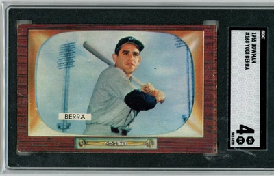 1955 Bowman #168 Yogi Berra HOF SGC 4 New York Yankees "Free Shipping" - Image 1 of 2