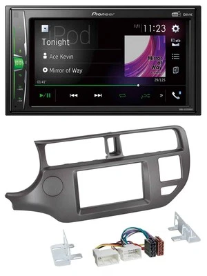 Pioneer 2DIN MP3 DAB USB Bluetooth Autoradio für Kia Rio UB 11-14 anthrazit - Bild 1 von 4